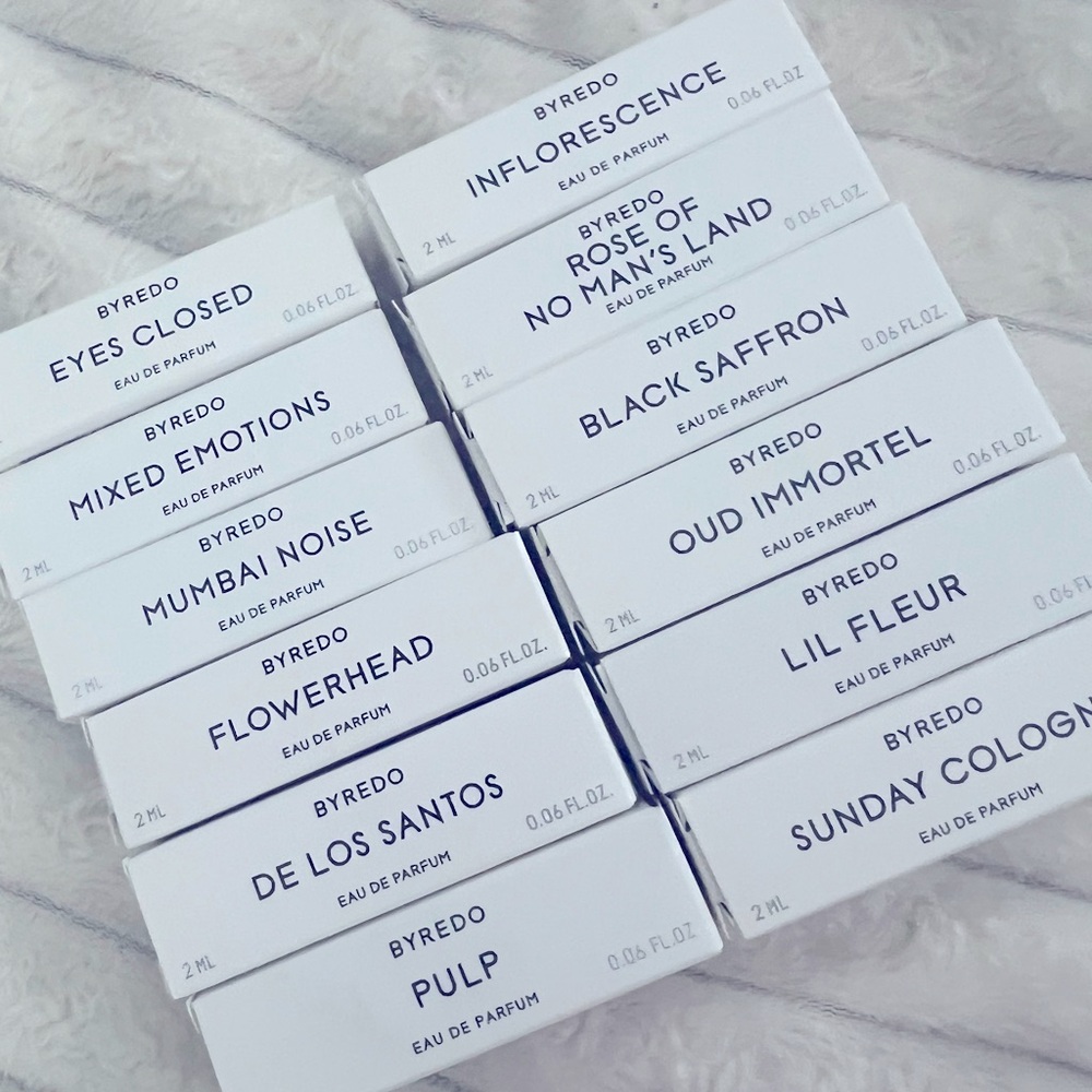Byredo Perfume Sample Set – 12 Authentic Scents – Unisex Eau de Parfum Lot